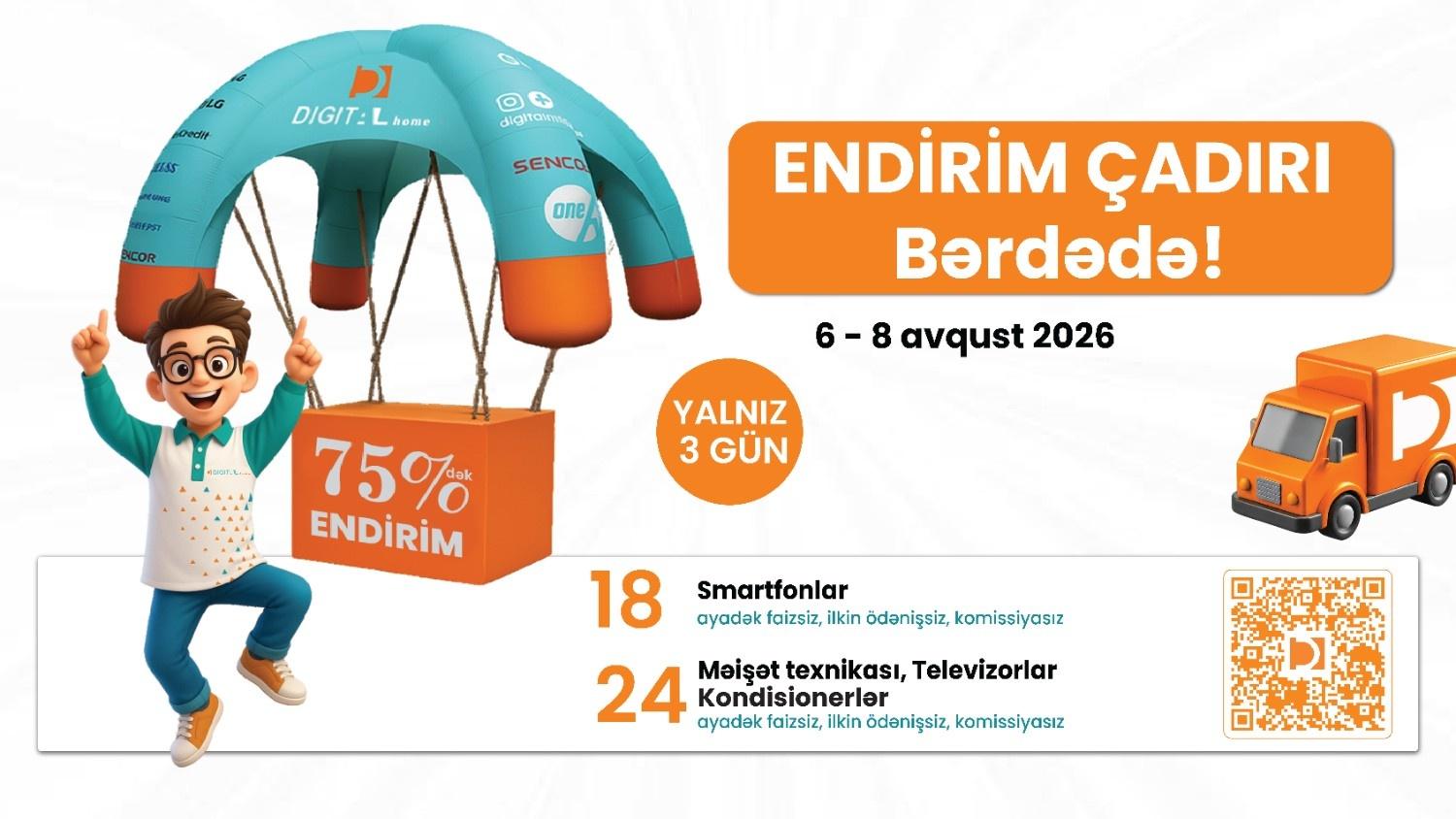 Bərdədə “Endirim Çadırı” : Digital Home-dan 75%-dək endirim və sərfəli hissəli ödəniş imkanları