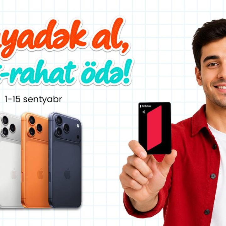 iPhone-lar 30 ayadək taksitlə