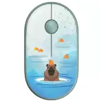 Mouse 2E MF300 CAPYBARA:TANGERINE Silent WL BT, Green